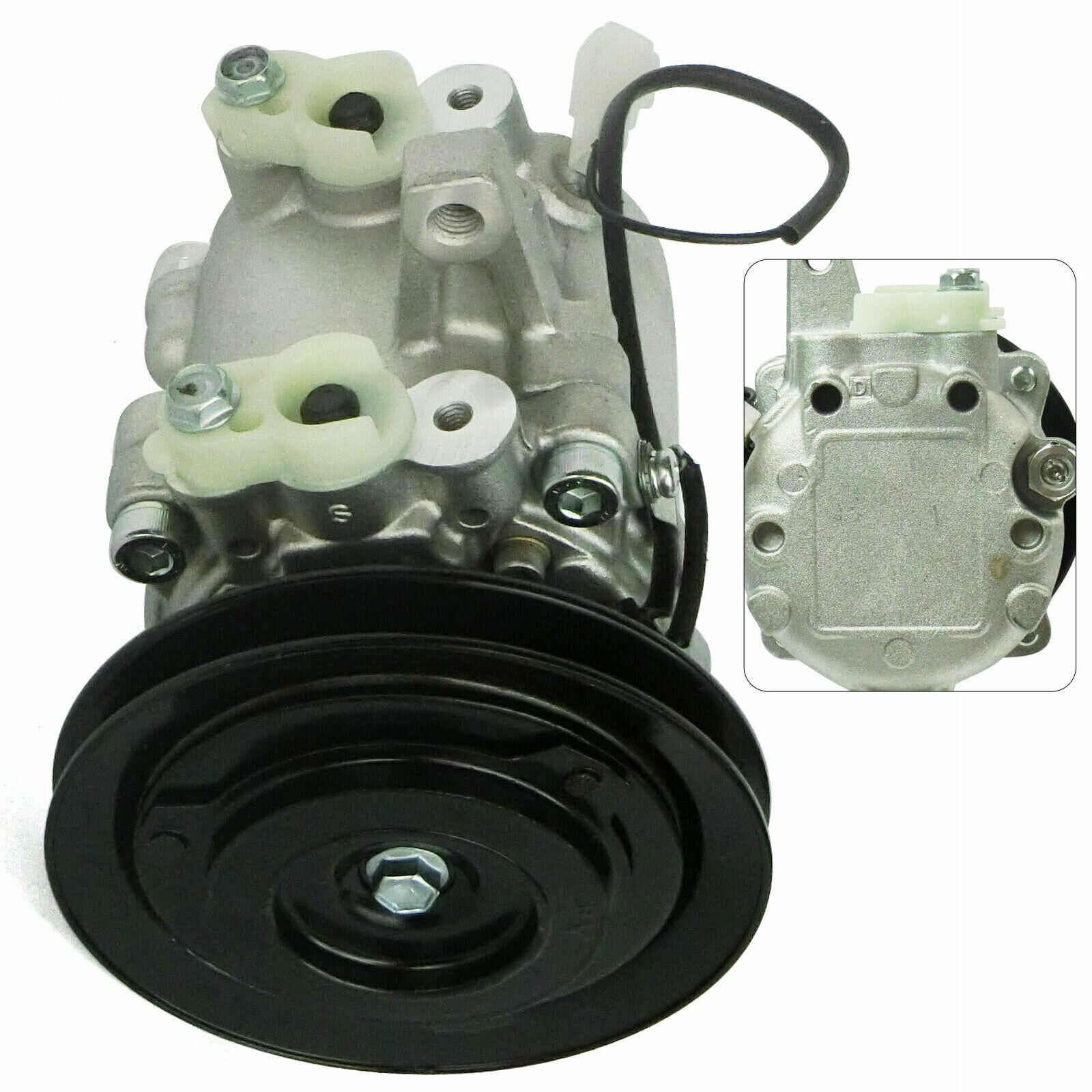 AC Compressor W/ Clutch For Kubota Tractor M108S, M5040, M7040, M8540, M9540