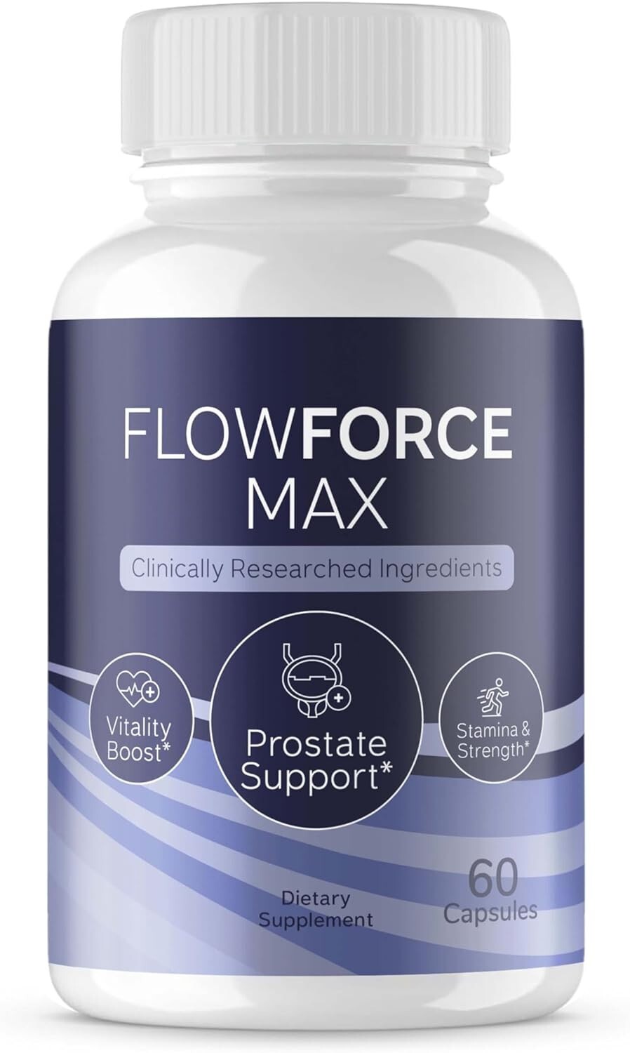(1 Pack)  Flow Force Max - Vegan, Male Vitality Supplement Pills - 60 Capsules