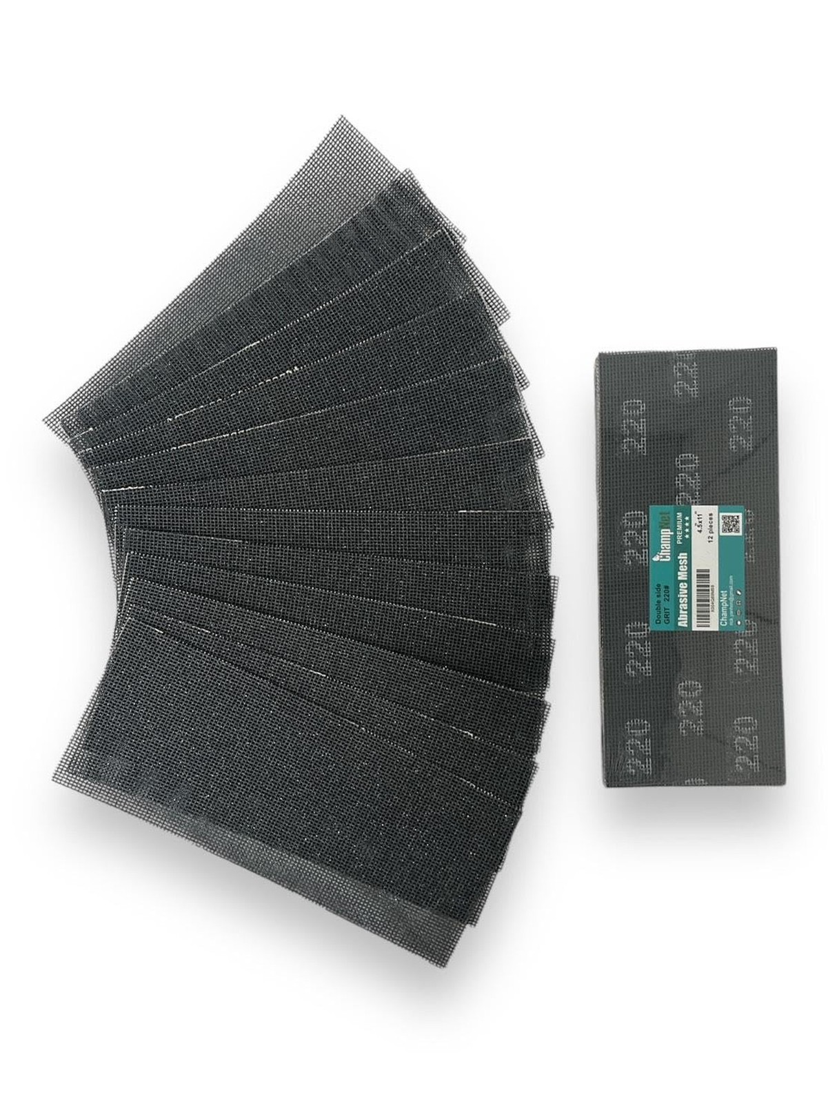 Sanding Mesh Sheets 12 Pack, 4.5 x 11 Inch Sanding Net Sheets, Grit 220, Doub...
