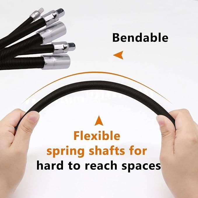 3Pcs Flex Socket Extension Bar Set 1/2",3/8",1/4"