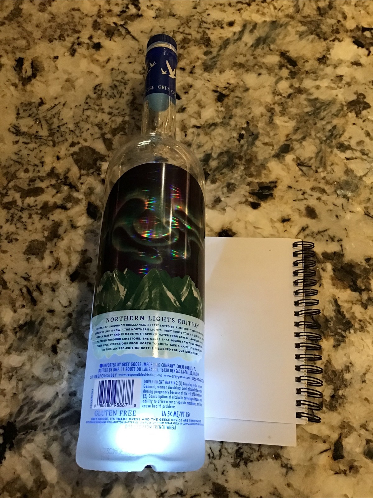 Special Edition Light Up Grey Goose Bottle Empty 1 Liter