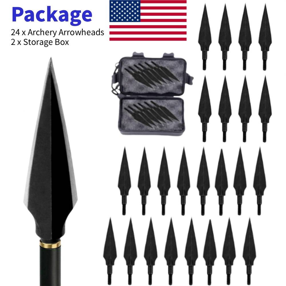 12Pcs 150gr Broadheads Arrowhead 2Blade Archery Arrow Tips Screw Points Hunting