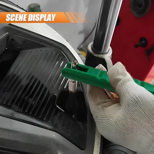 Car Tire Valve Stem Puller/Installer with Valve Core Tool - No Scratch Green