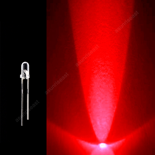 50×3mm Red Round Water Clear LED Light Lamp 5000mcd