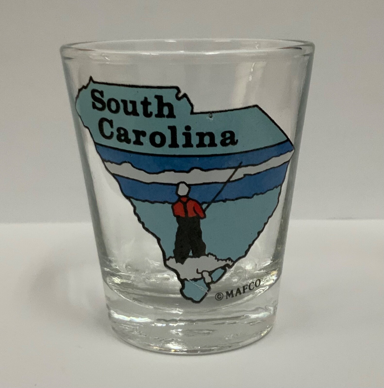 South Carolina Mafco Shot Glass Fisherman