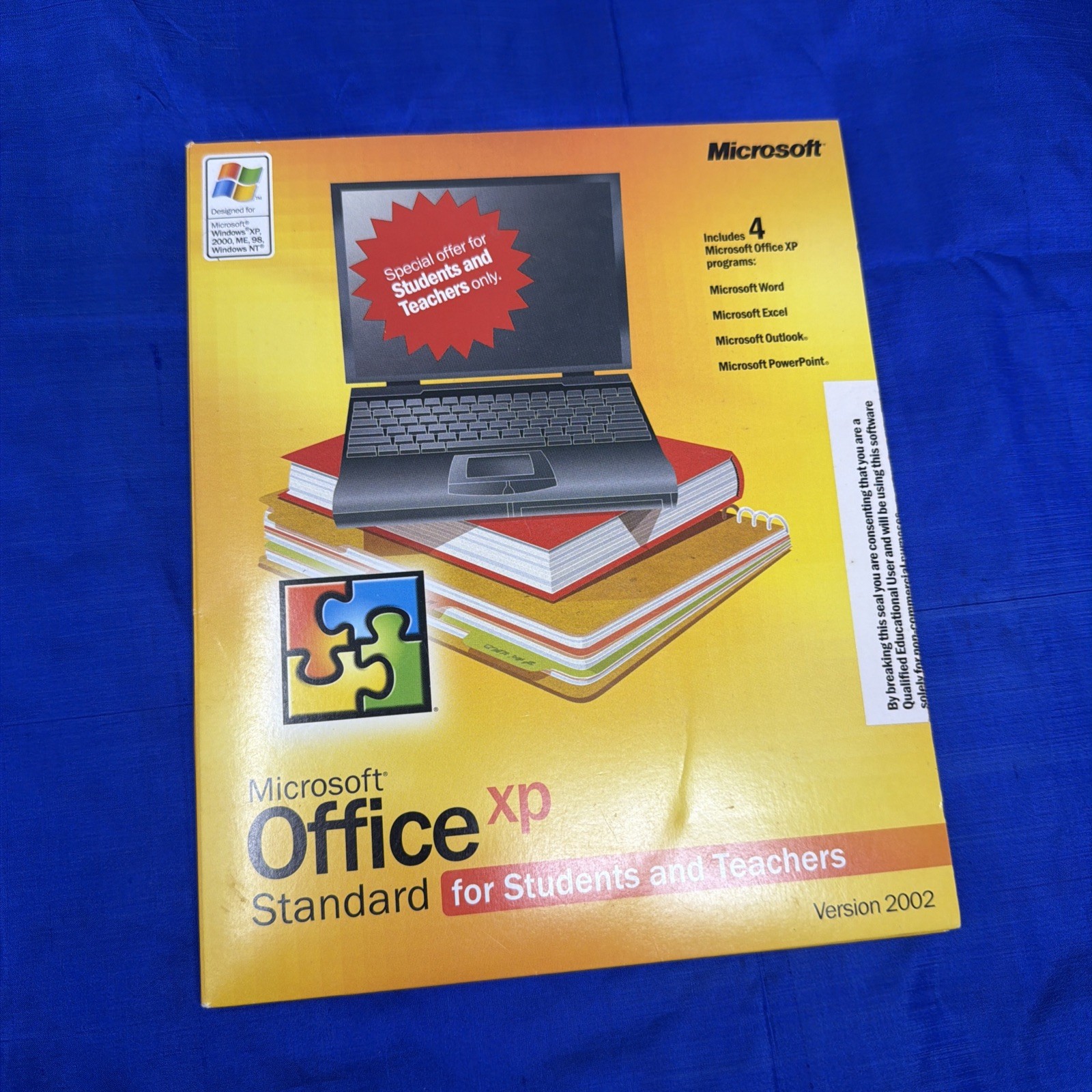 Microsoft Office XP Standard 2002 for Students and Teachers w/ CD & Key