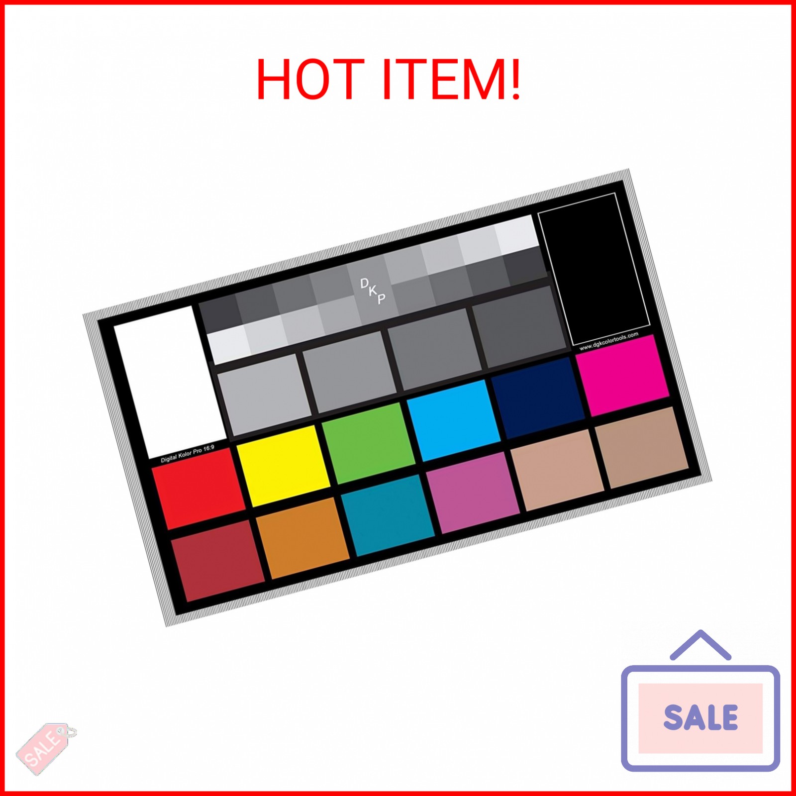 DGK Color Tools Digital Kolor Pro 16:9 Large Color Calibration and Video Chip Ch