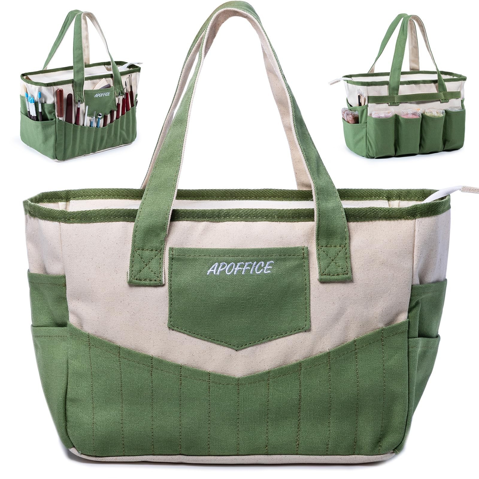 Pottery Tools Bag with Pockets for Clay Sculpting Tools, Ceramic Tools– Ar