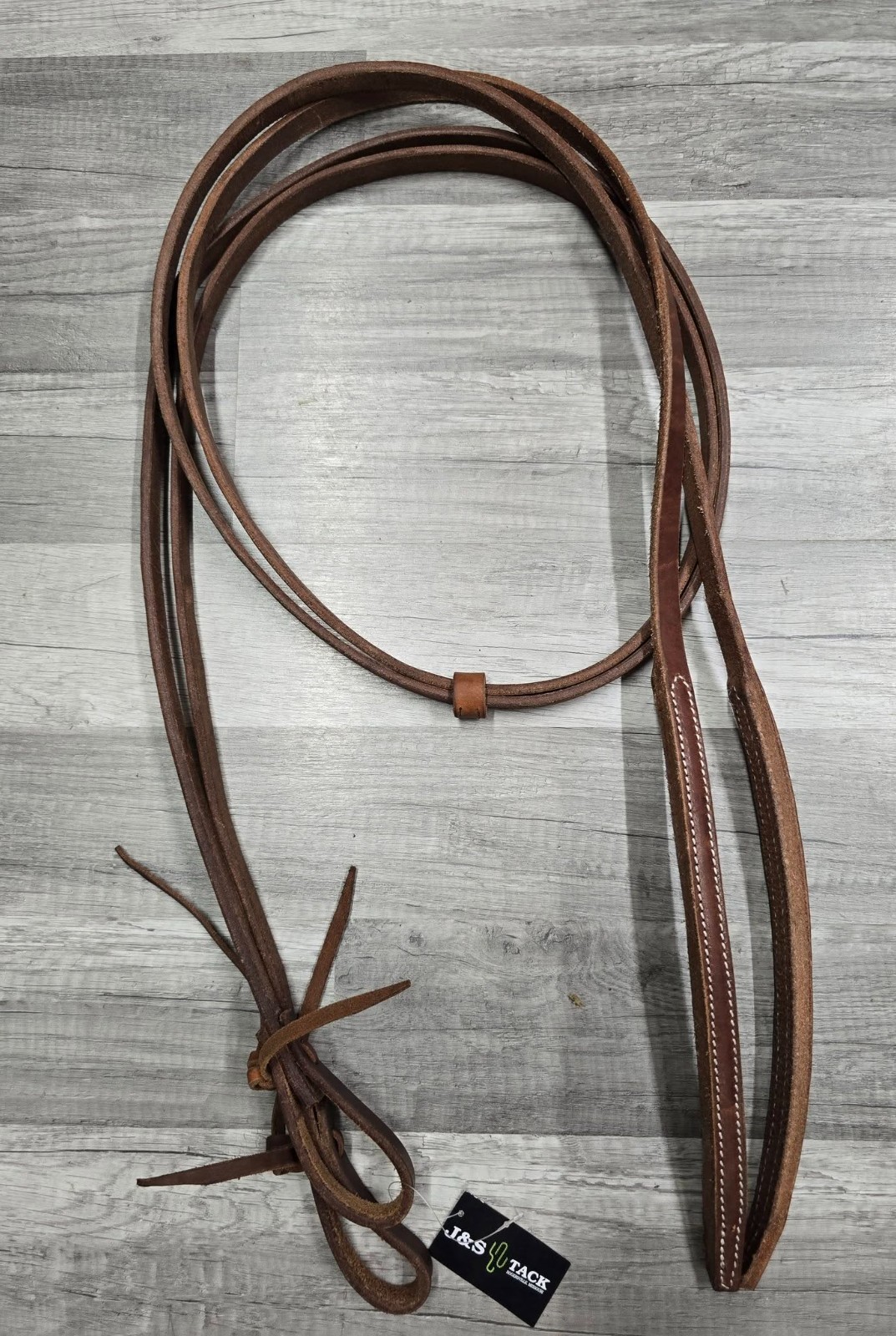 5/8" Oiled Split Reins 1/2" Weighted Stiched Ends 8' Long
