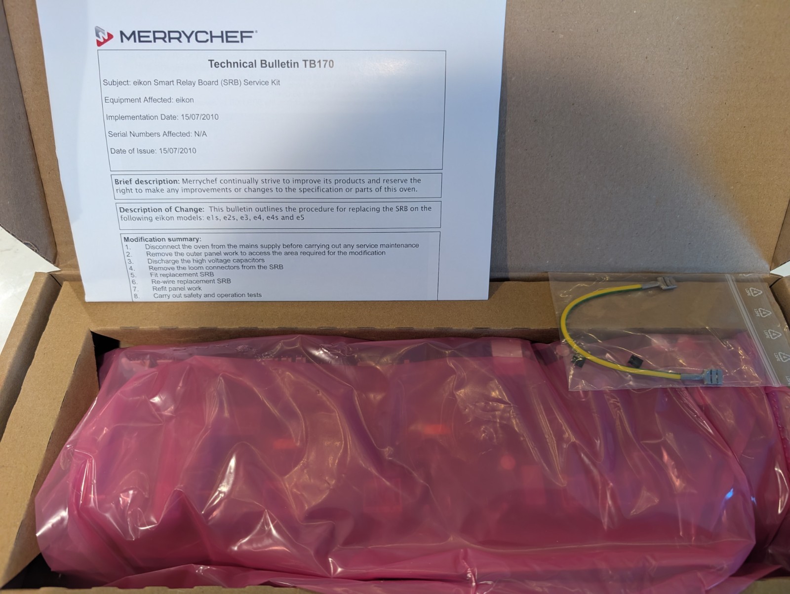Merrychef P30Z5021 Uni SRB Control PC Board Assembly