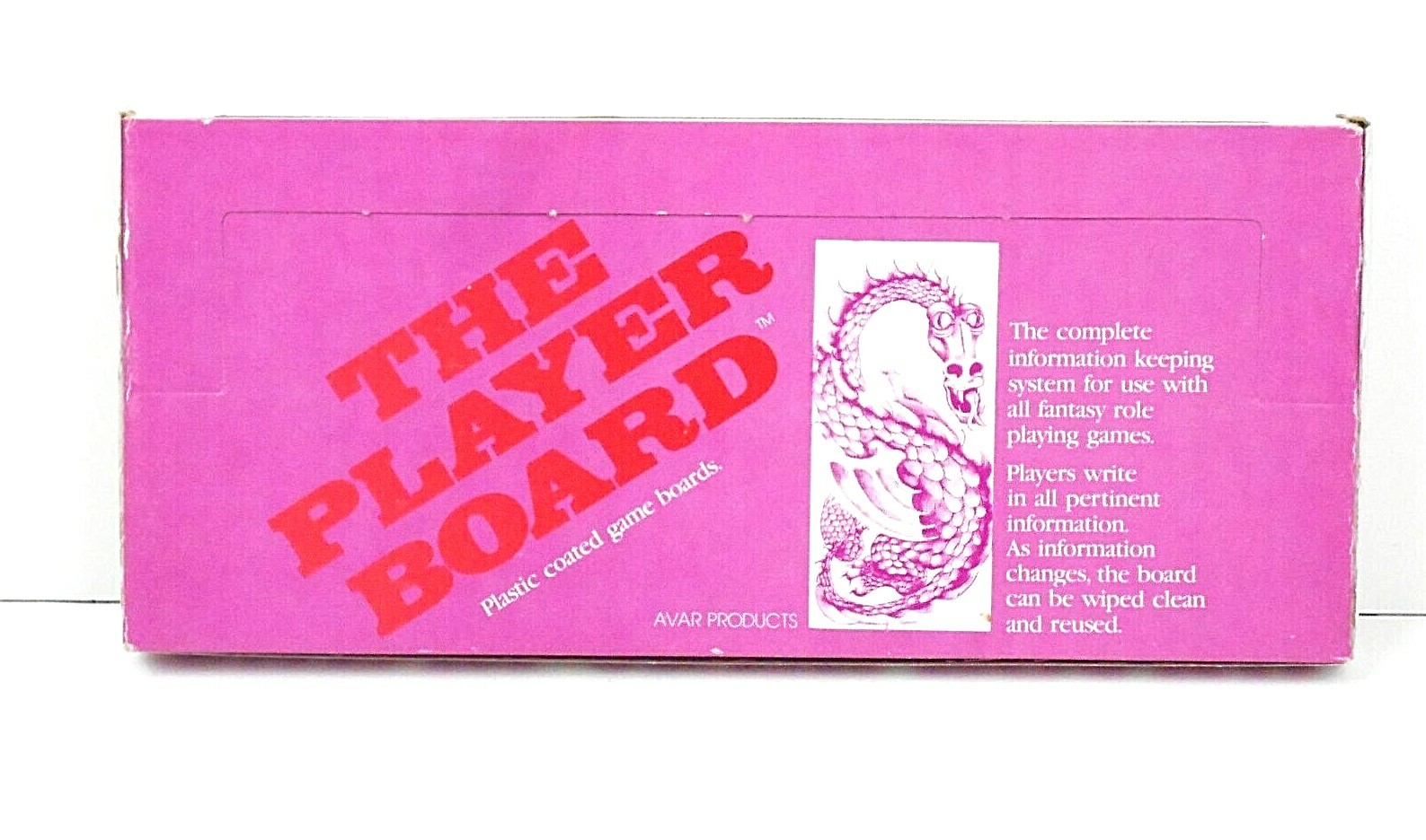 1981 Avar Products The Player Board Plastic Coated RPG Boards AD&D Unused