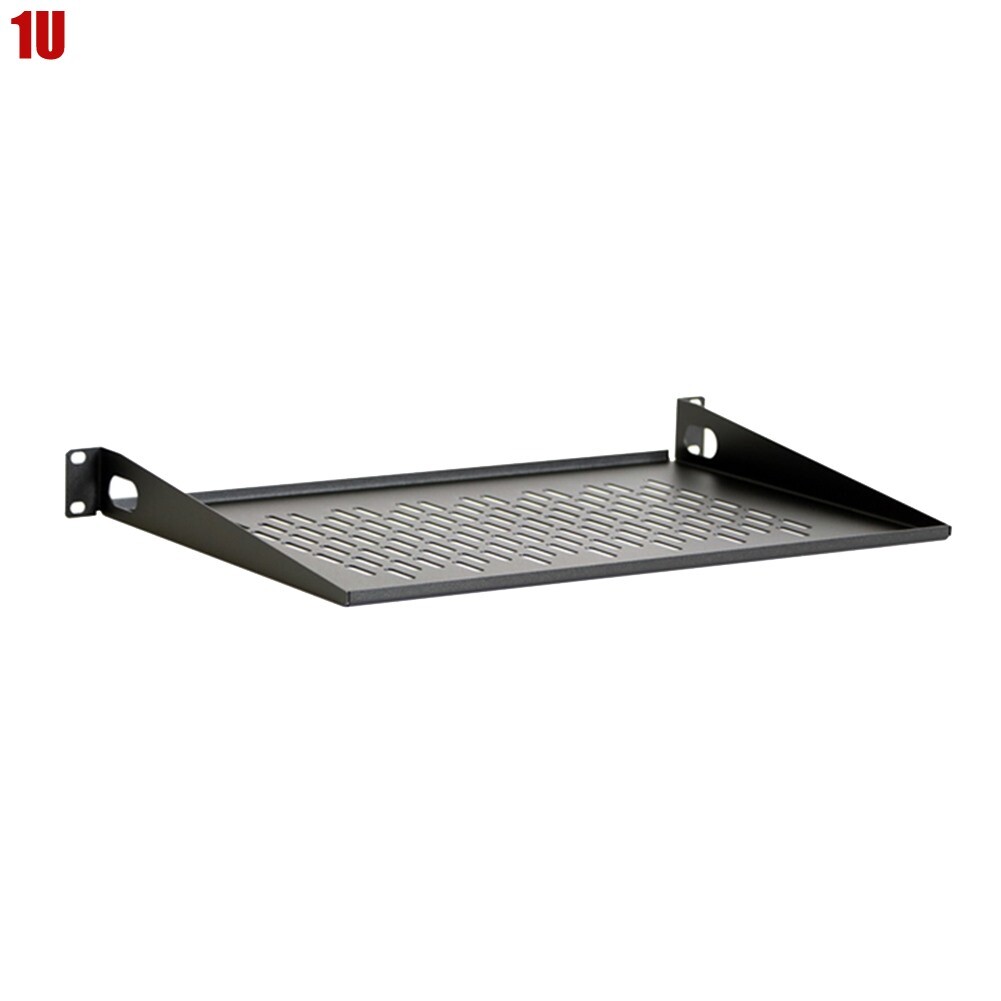 1U 19" Rack Mount Vented Shelf Shelves Server Data Cabinet Light Duty 12" Deep