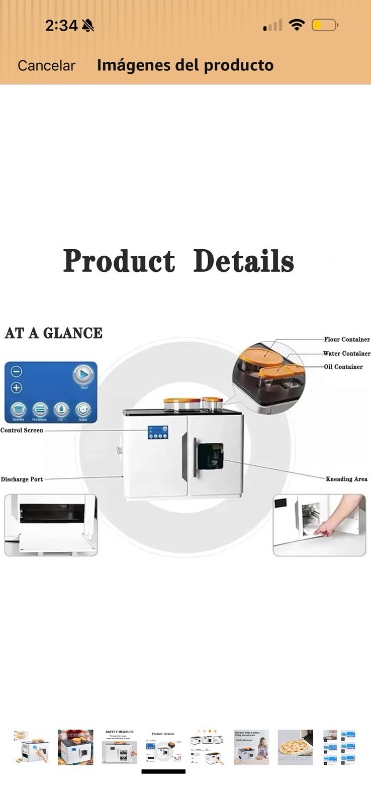 Generic Automatic Rotis Naan Roti Maker Electric Touchscreen Intelligent, White