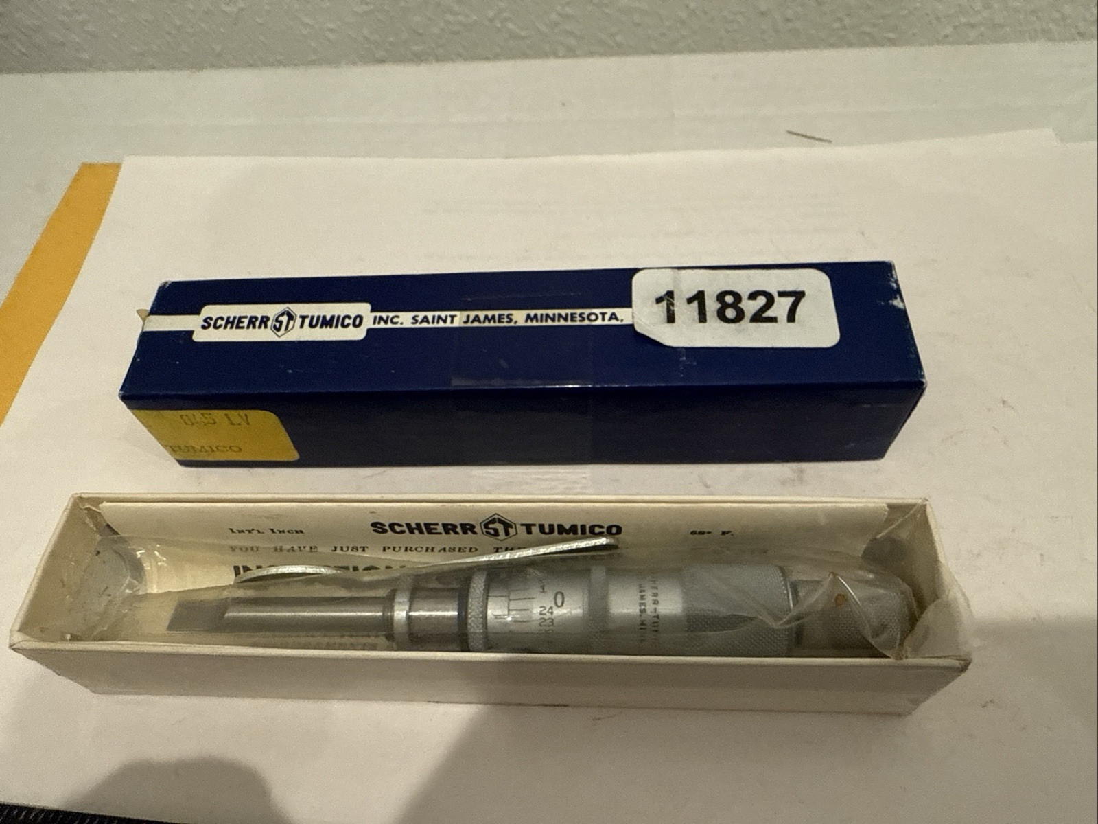 New Scherr Tumico Blade Micrometer Head, 0 - 1.000" Travel, 0.0001" Grads, 845LV