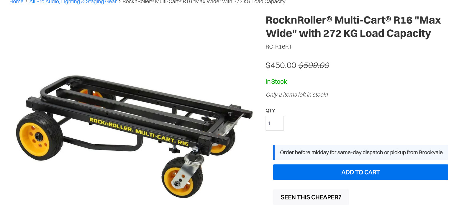 ROCKNROLLER® MULTI-CART® R16RT 600Lb Capacity