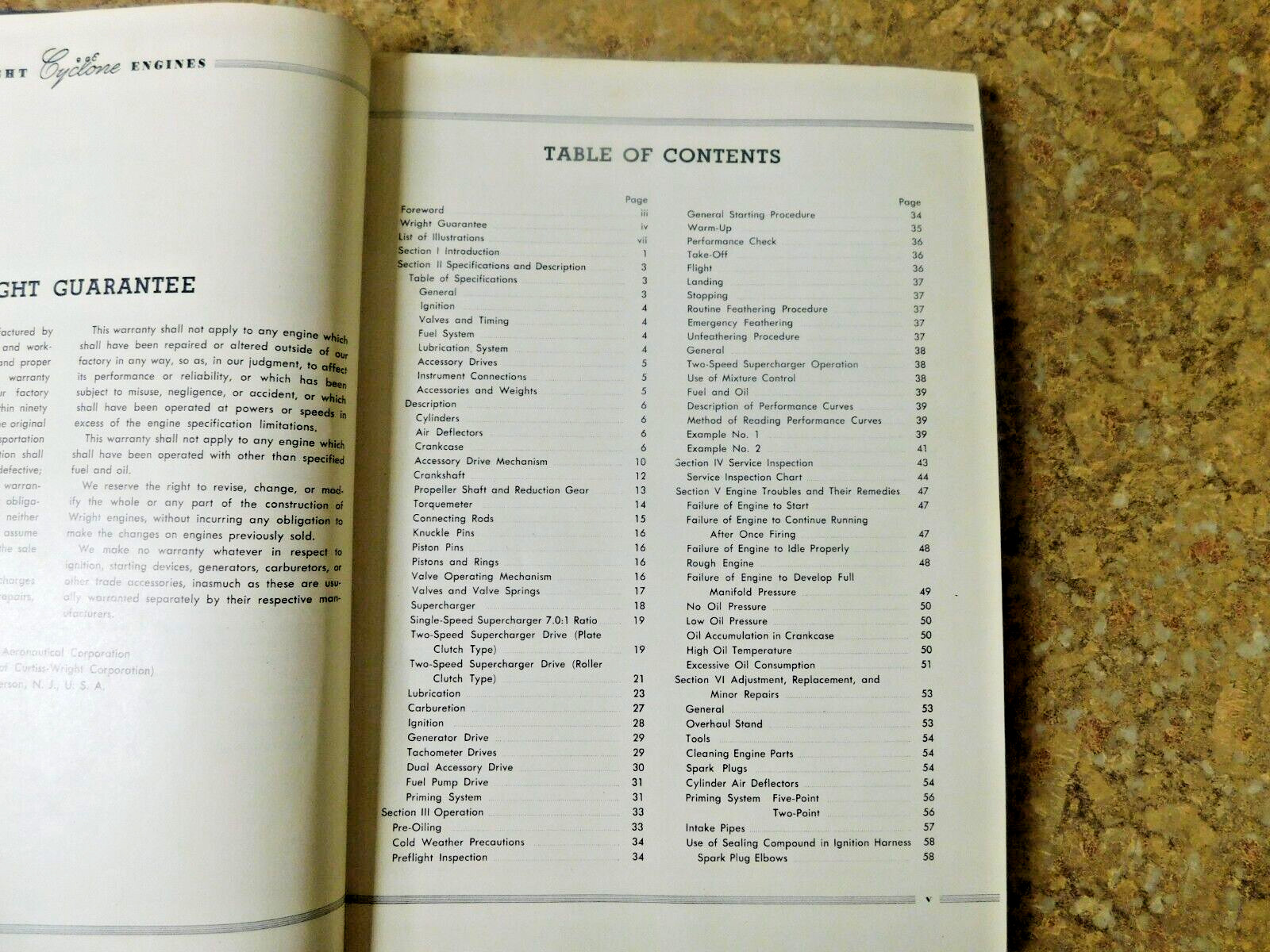 1944 Wright Aircraft Engines Cyclone 9GC Original Service Manual