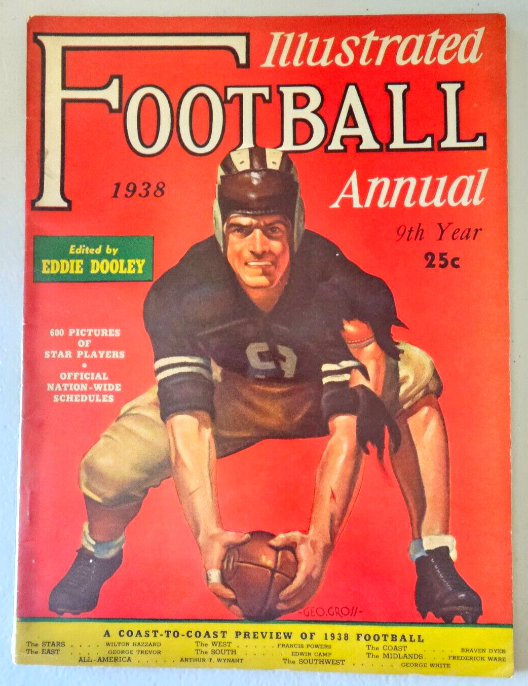 ILLUSTRATED FOOTBALL ANNUAL 1938 VF+ 600 ALL STAR PICTURES MAGAZINE PROGRAM