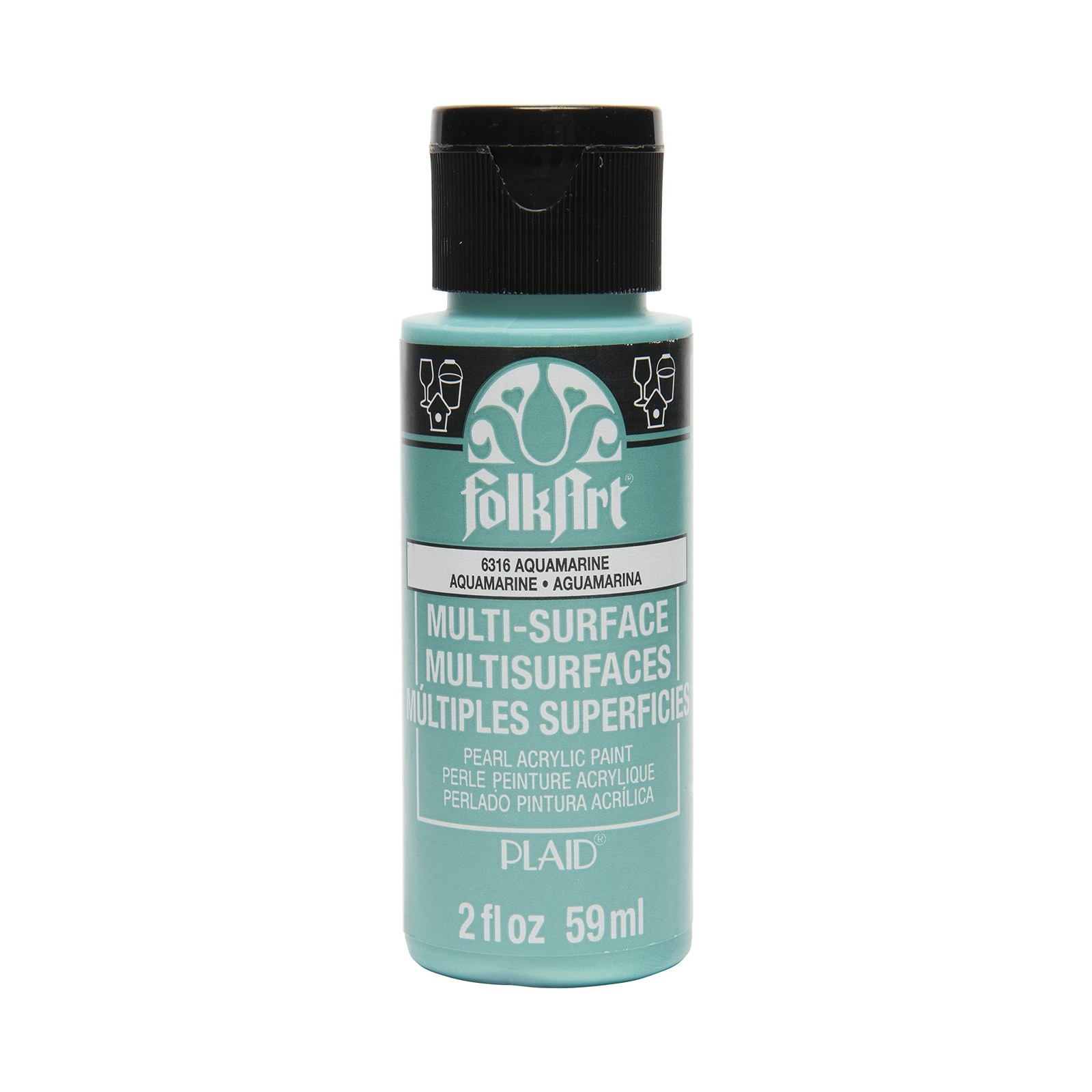 Multi-Surface Paint in Assorted Colors 2 oz, , Pearl Aquamarine