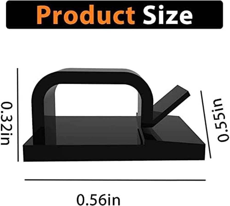 50Pcs Cable Clips, Adhesive Cable Organizer Cord Holder, Durable Strong Cable Wi