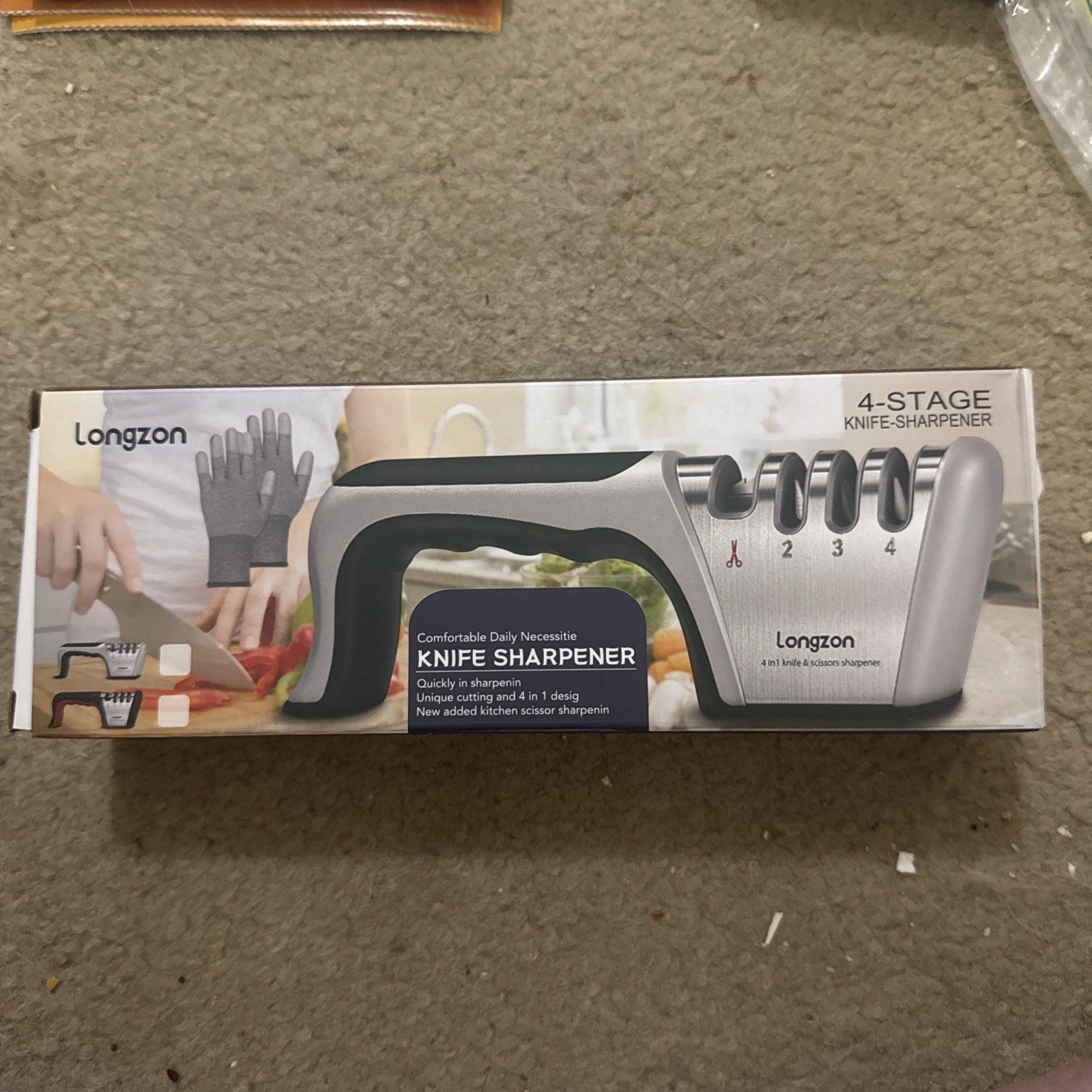 4-In-1 Longzon [4 Stage] Knife Sharpener New In Box
