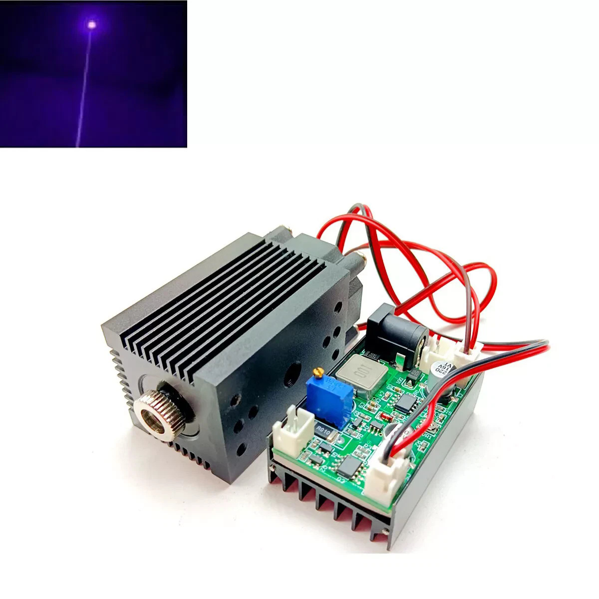 Focusable 405nm 50mW Violet/Blue Laser Dot Module TTL +Long-time Working
