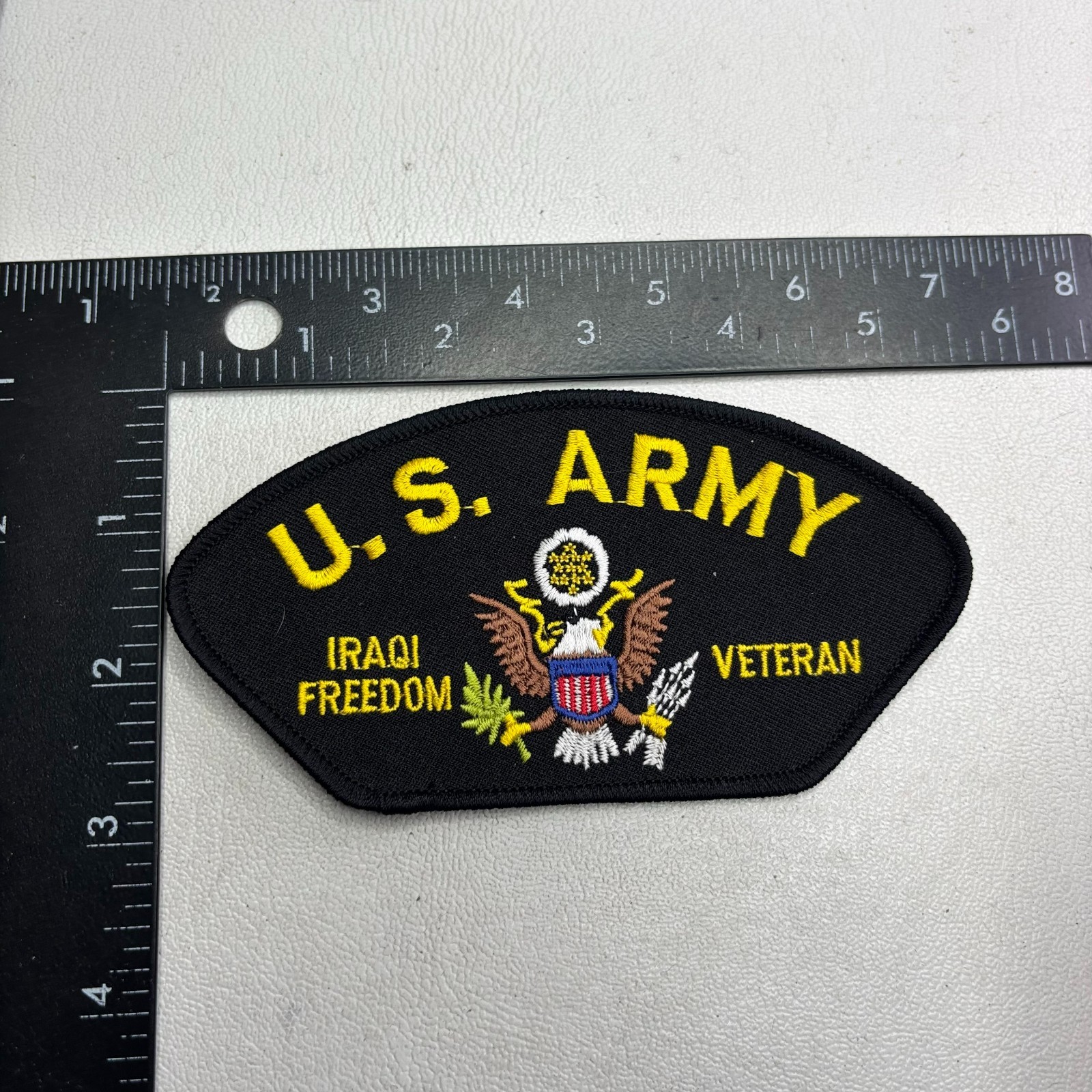 Military U.S. ARMY IRAQI FREEDOM VETERAN Patch (Great Seal Of USA) 62X9