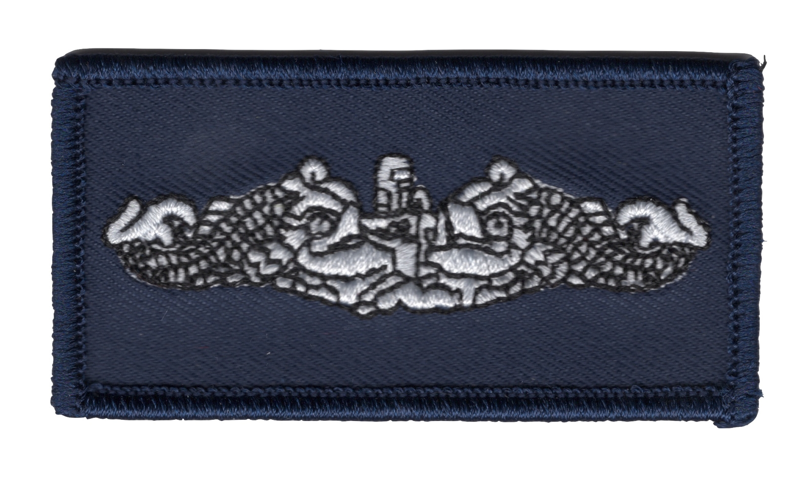 Silver Dolphins Rectangle Small Patch