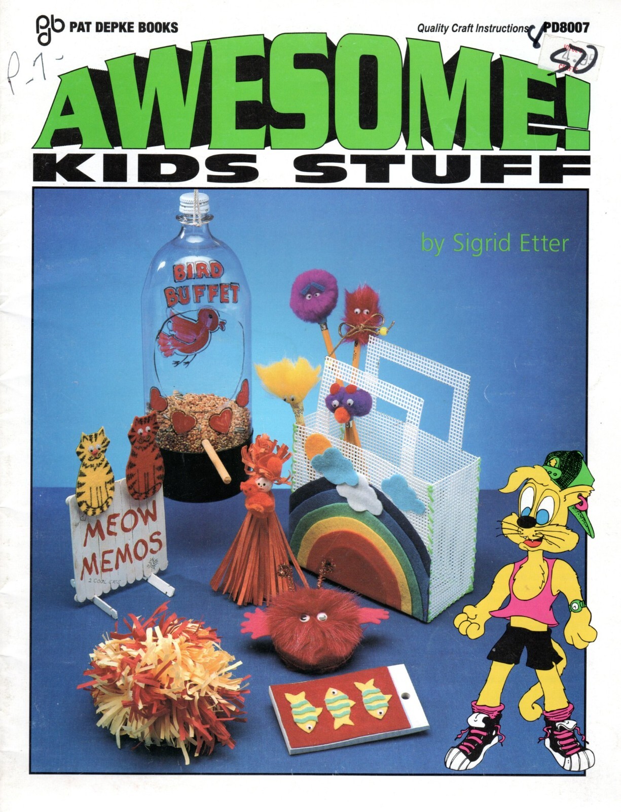 Pat Depke Books PD8007 AWESOME KIDS STUFF Toys Bird Feedr Plastic Canvas Pattern