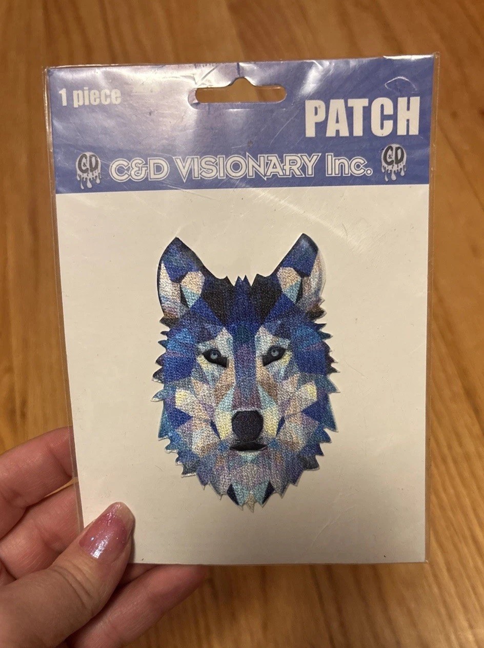 Patch C&D Visionary Wolves Geometric Gifts Wolf Craft Blue