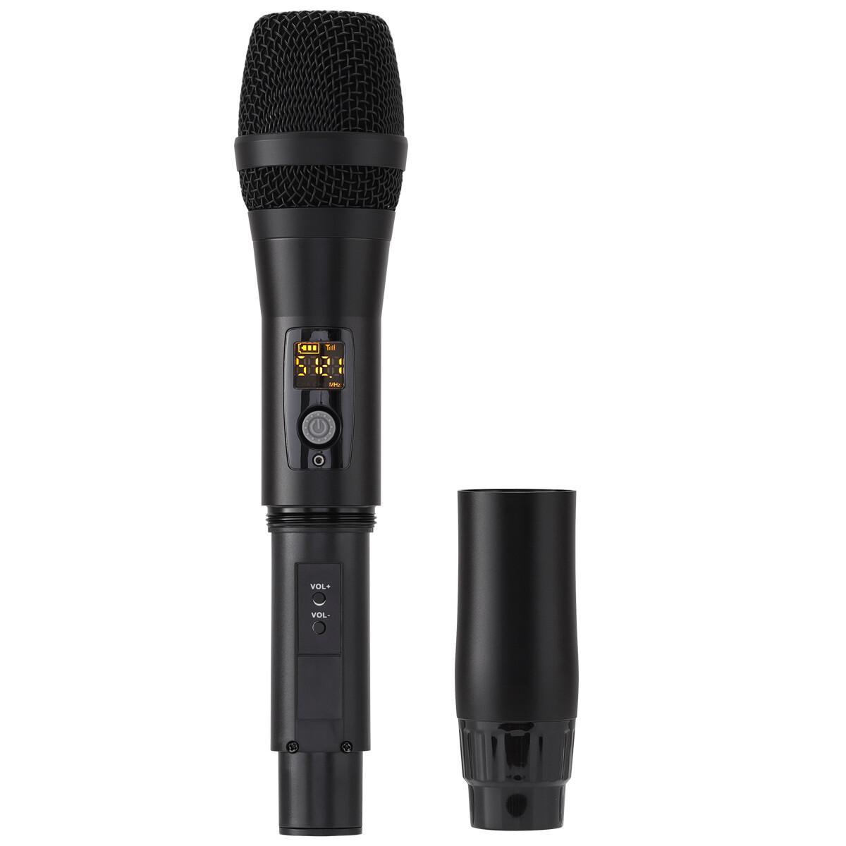 Professional UHF Rechargeable Wireless Microphone System + Auto-Connect Receiver