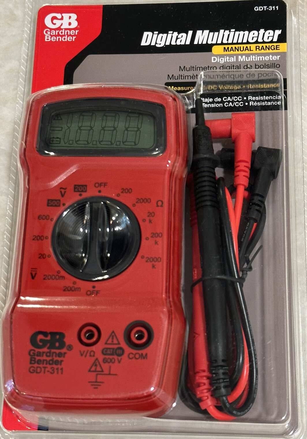 GB GDT-311 DIGITAL 13 RANGE MULTIMETER VOLTAGE ELECTRICAL TESTER 2001113 New