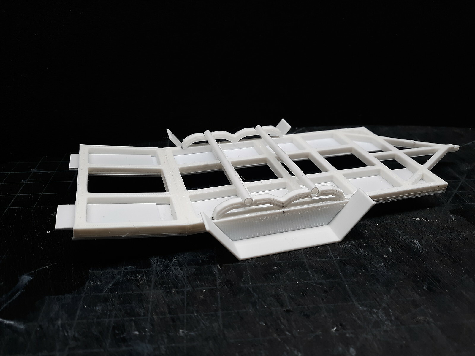 1 Car open trailer 1:24 1:25 scale model kit
