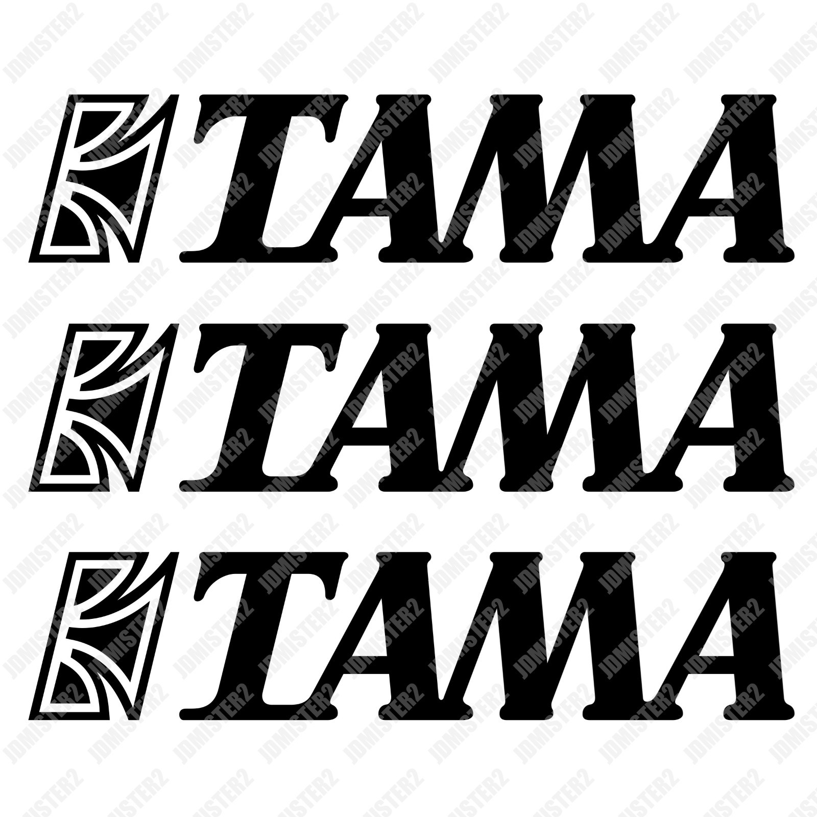 TAMA Drums Decal Tama Drum Vinyl Sticker - Any Color Any Size