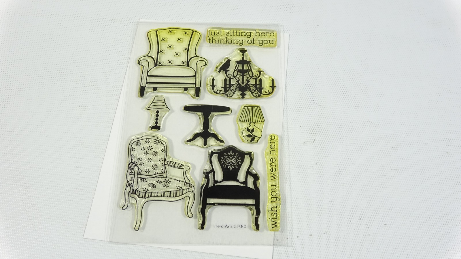 Hero Arts Clear Rubber Stamps Sitting Here Thinking Of You CL480