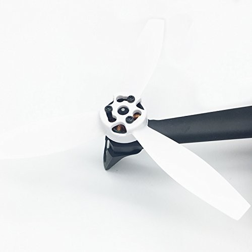 Anbee 4pcs Plastic Propellers Props Rotor for Parrot Small, Black, White