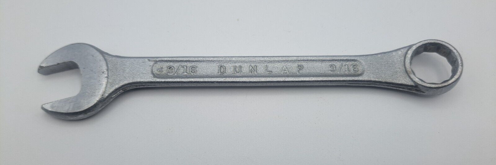 Vintage Dunlap 9/16 Combination Wrench, 12 Point, Forged in USA