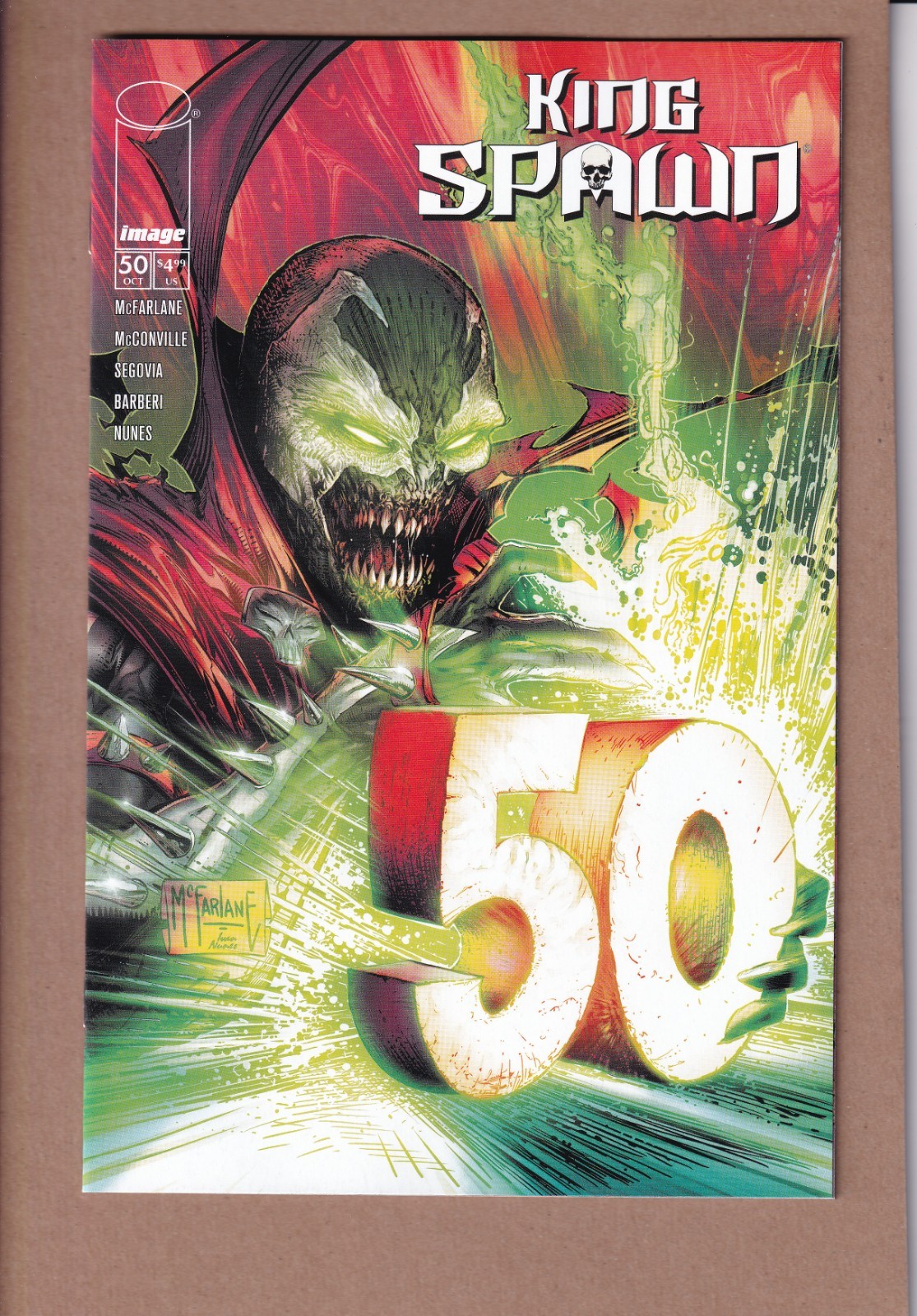 King Spawn #50 (Image Comics, Todd McFarlane) - all 4 standard covers (A,B,C,D)