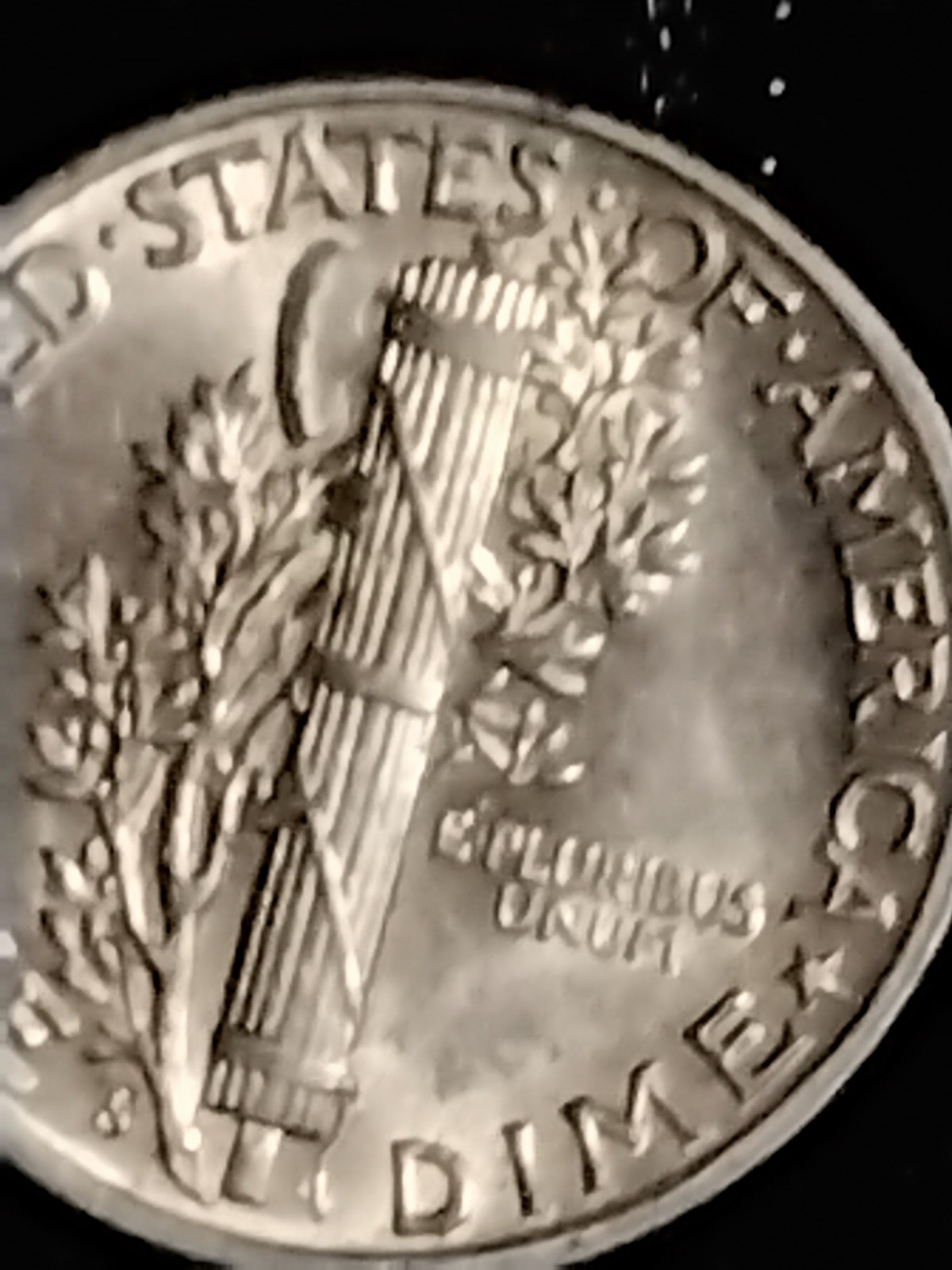 1944 S Mercury Dime Error "In Cod We Trust " Full Bands