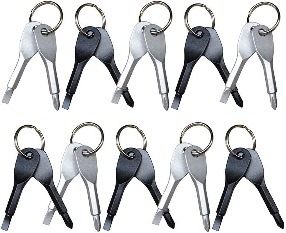 20Pcs Portable EDC Keychain Mini Screwdrivers Pocket Outdoor Multifunction Tools