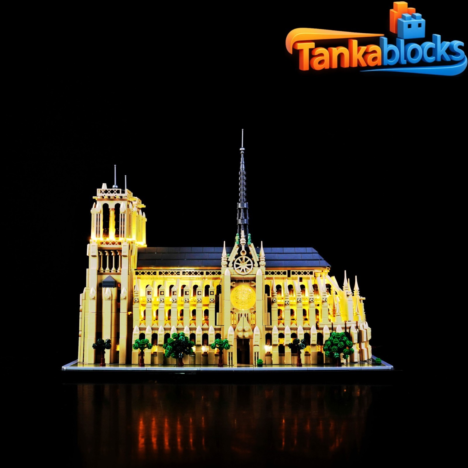 LED Light Kit for Notre-Dame de Paris - Compatible with LEGO® 21061 (Remote)