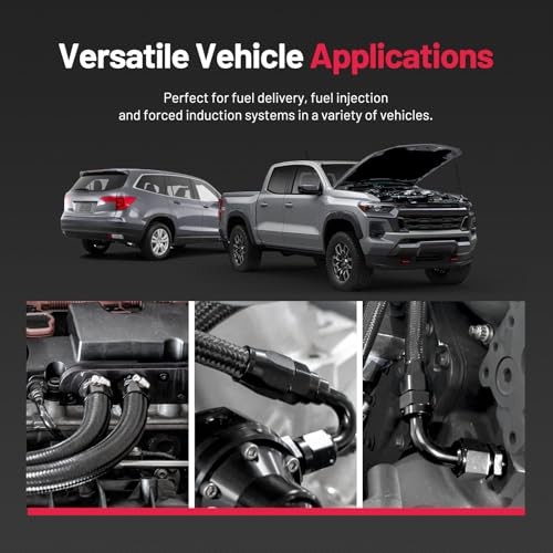 10FT 5/16" ID Fuel Line Kit 6AN Fitting Compatible with E85 Ls 6AN 10FT PTFE