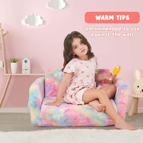 Toddler Couch,Toddler Chair,Kids Sofa Chair 2-in-1 Baby Seat Medium Unicorn