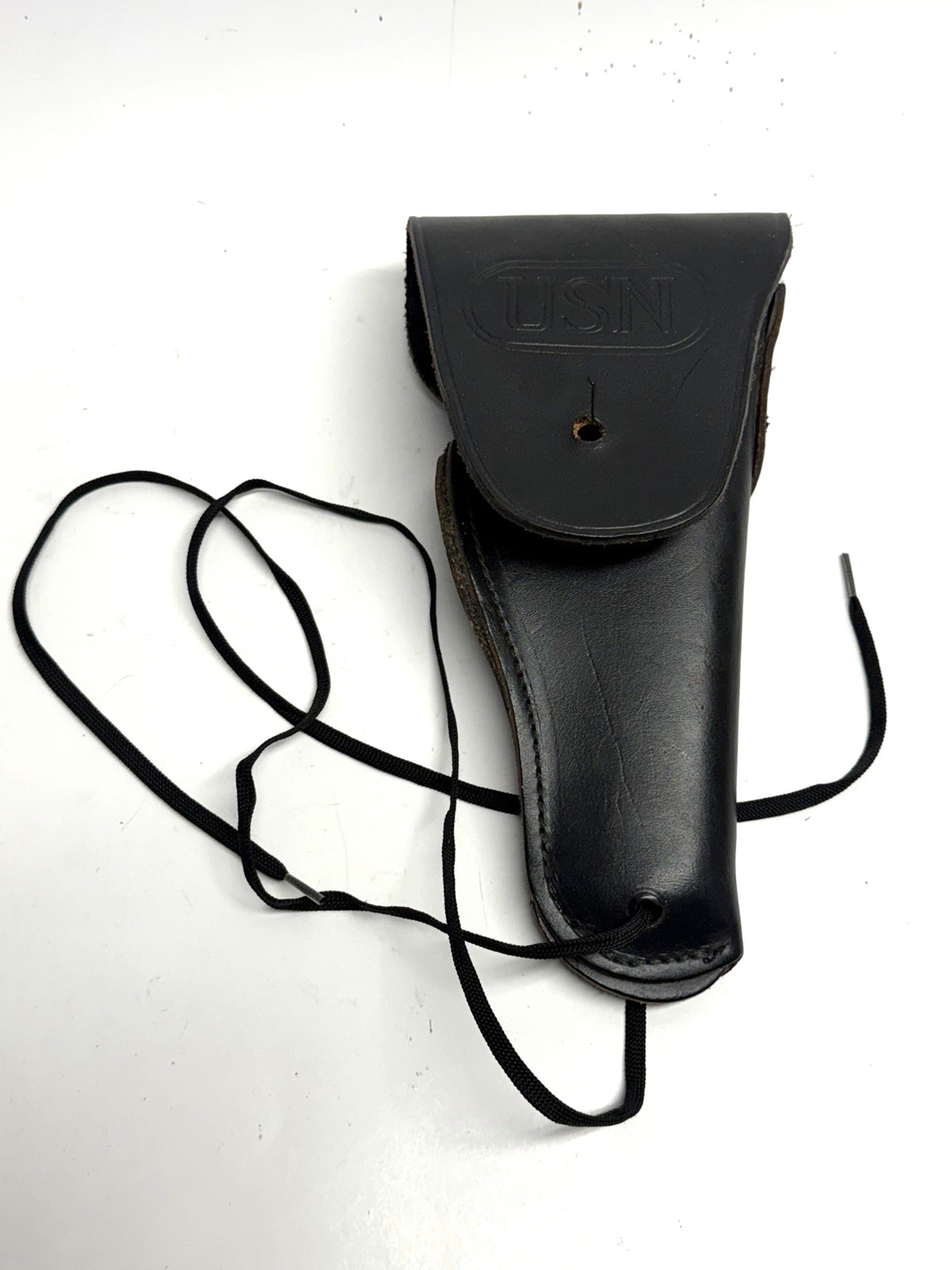VINTAGE USN 9mm RH Cathey Enterprises P/N 53711 6086011 Leather Holster Pistol