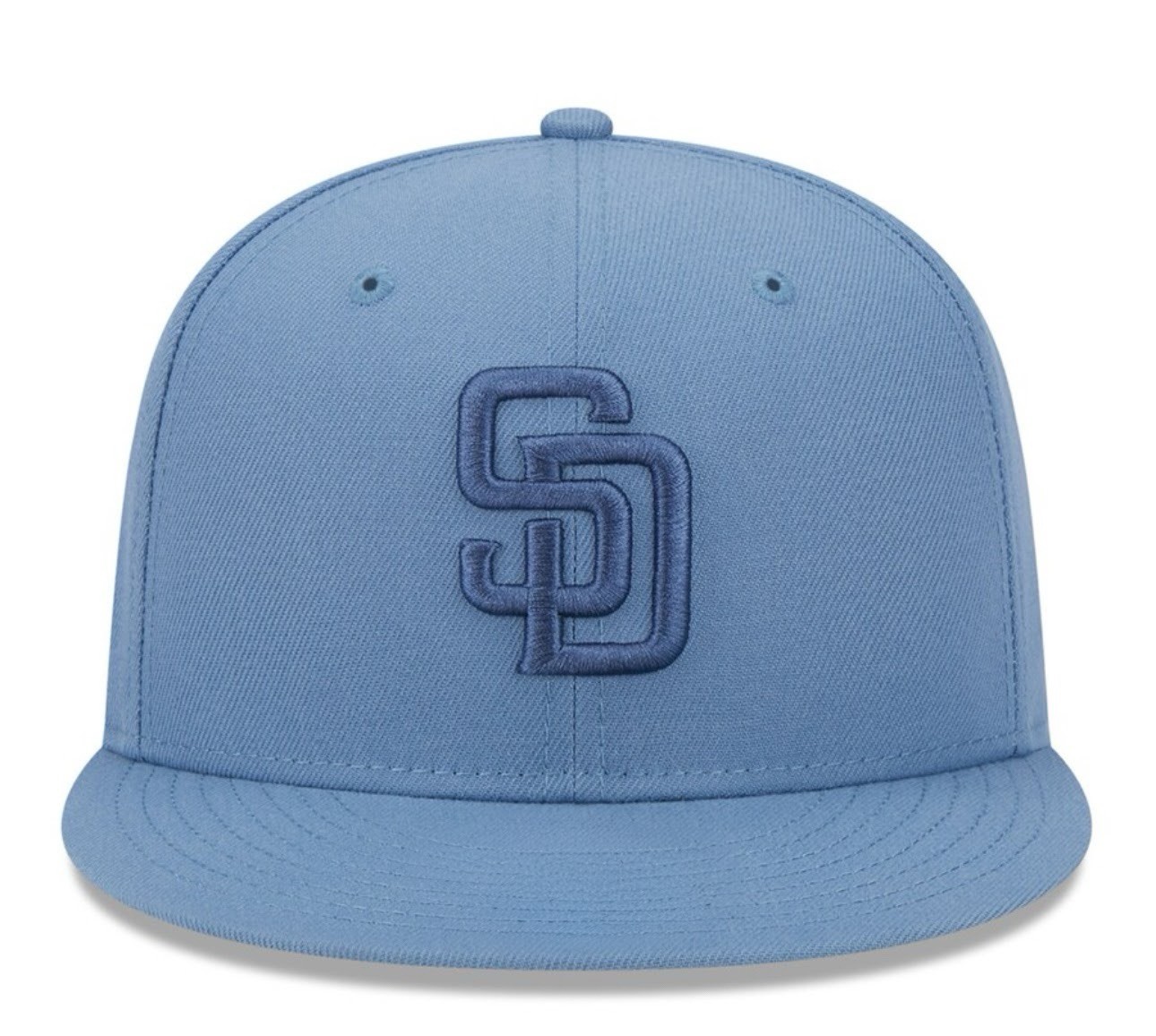 San Diego Padres Hat Light Blue Flat Brim SD Logo Baseball Cap Snapback Style