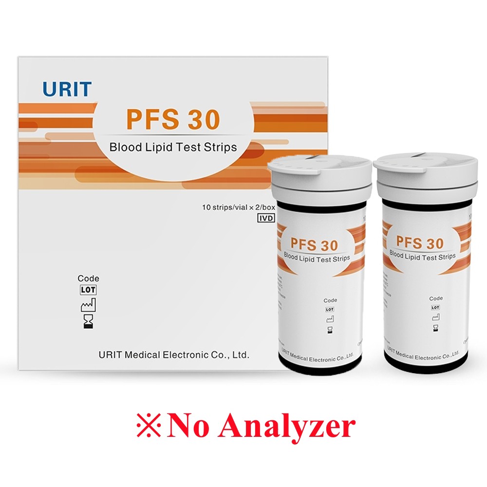 URIT 20ct Cholesterol Test Strips Refill - For PFS-30 Lipid Analyzer ftug