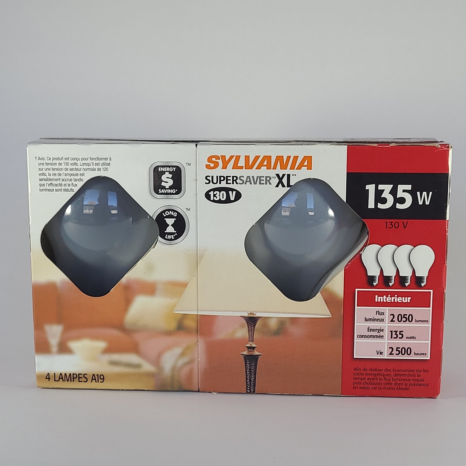 Sylvania (4 Pack) 150A19/135W/SSXL Medium Base  135w Frosted Extra Life