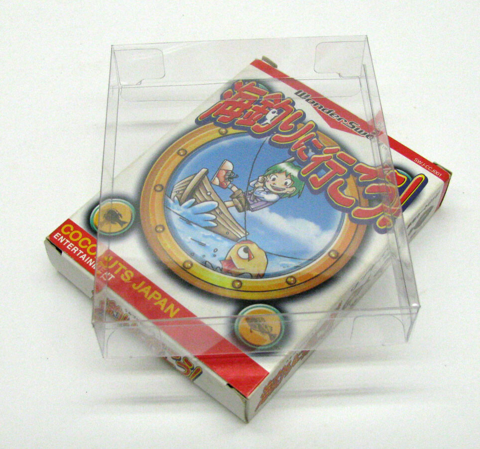 5x BANDAI WONDERSWAN CIB GAME - CLEAR PLASTIC PROTECTIVE BOX PROTECTOR SLEEVE