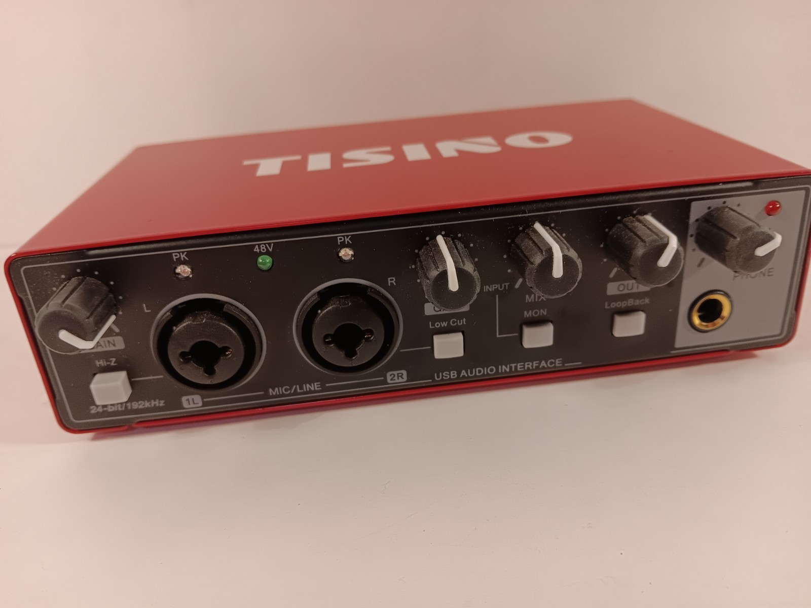USB Audio Interface - Red - Storage Auction Find-Untested