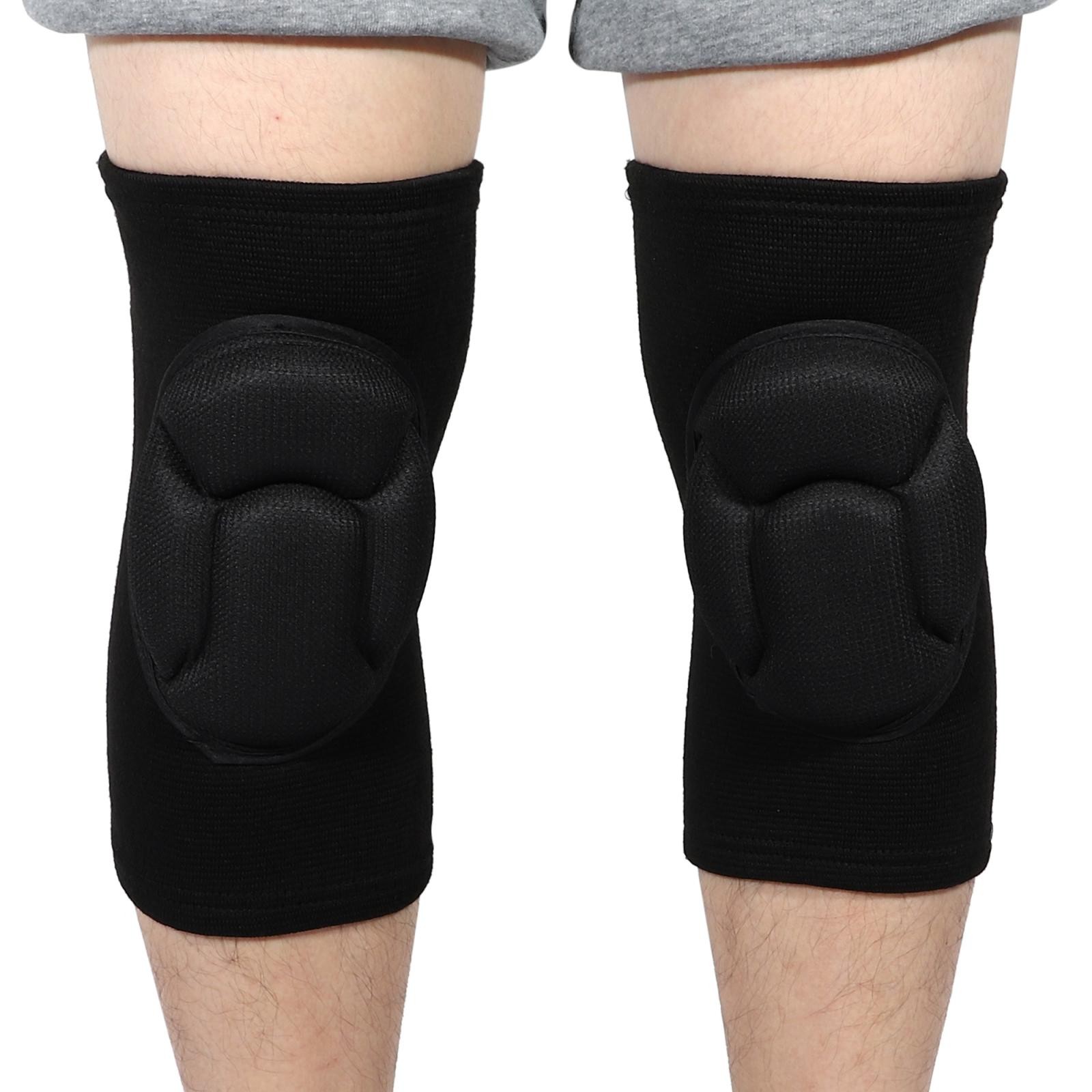 1 Pair Black Polyester Knee Brace Protection Size L