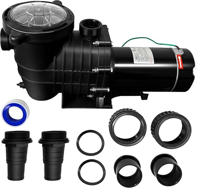 1.5 HP Swimming Pool Pump Self Priming 6600GPH Pure Copper Motor Dual Voltage